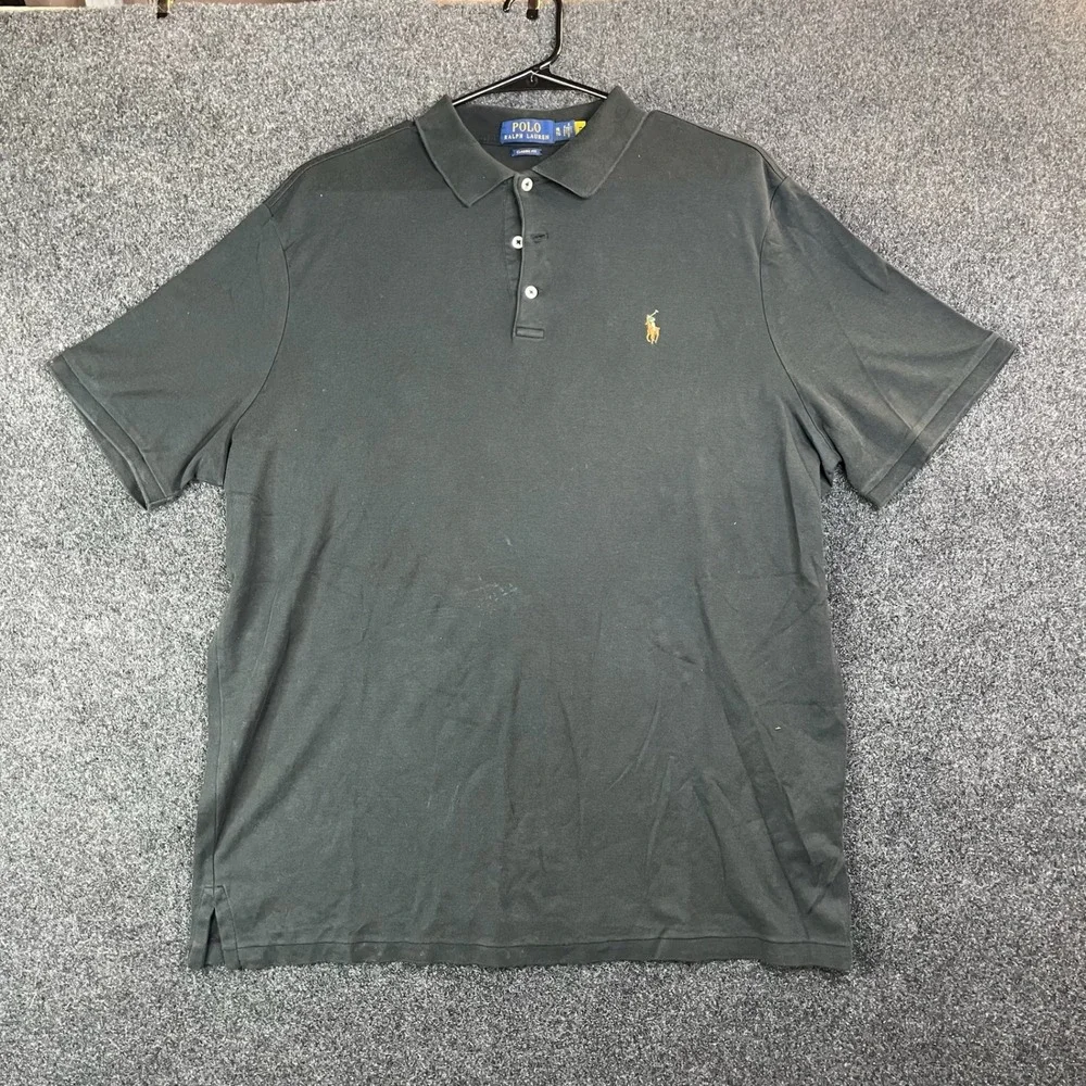 Polo Ralph Lauren Classic Fit Pony Logo Polo Shirt Mens XL Black